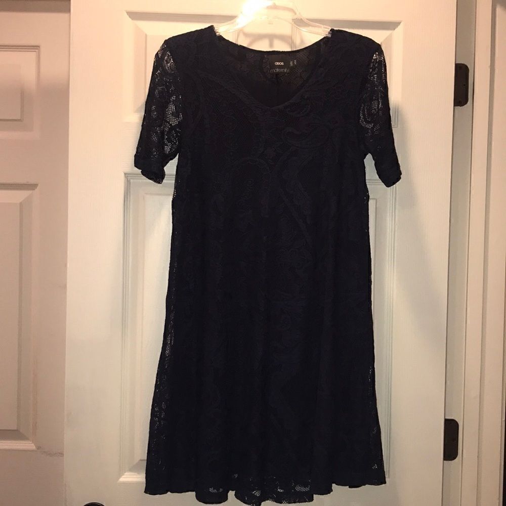 ✨Host Pick! asos Maternity Navy Lace Dress
